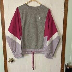 Peloton Gray and Pink Women's Pullover Size Medium